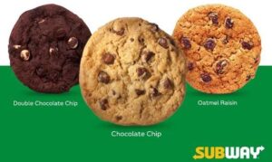 Subway Cookies Menu
